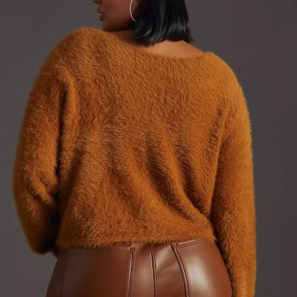 NWT Pilcro Cropped Eyelash Sweater - Size 1X - Picture 3 of 9